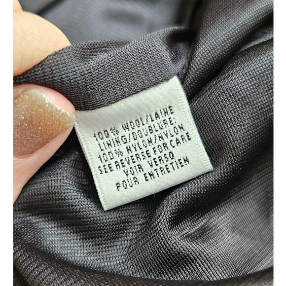 VTG Talbots Women's 100% Wool Mock Neck Office Sleeve Sheath Dress Size 12 Black - Picture 4 of 4